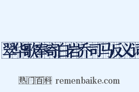 翠华歌奉寄白岩乔司马反义词是什么意思的图片